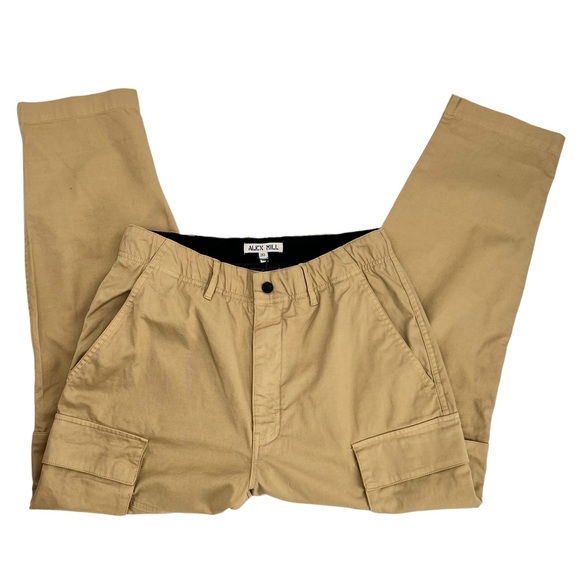 ALEX MILL City Cargo Pant Heavyweight Twill Light Khaki Brown NEW - Picture 2 of 9